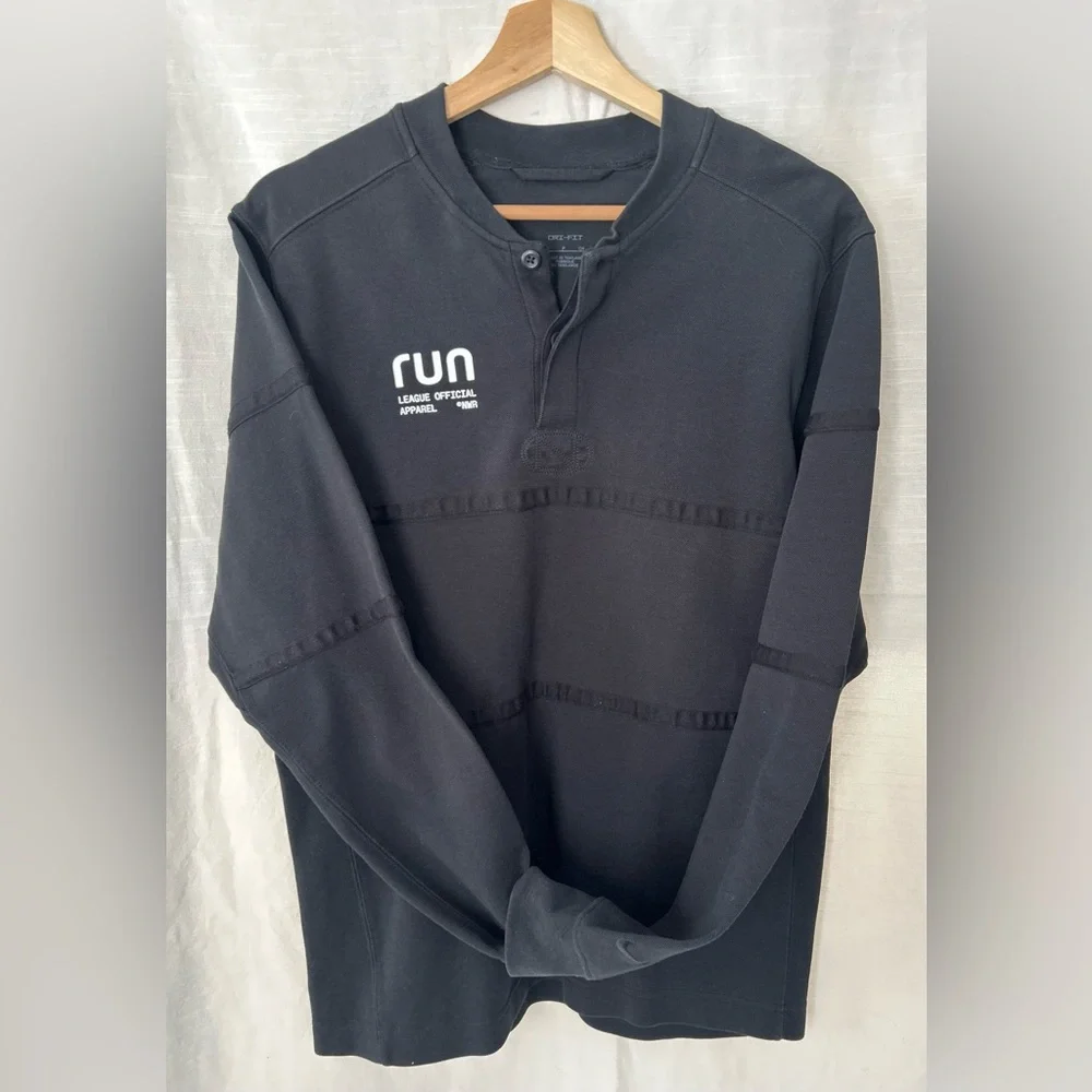Nike‎ Run The League Black Long Sleeve Run Shirt